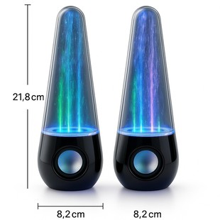 Cross-Border Popular Tumbler Bullet Water Dance Speaker with Cable USB Power Supply Led Colorful Light Dropshipping