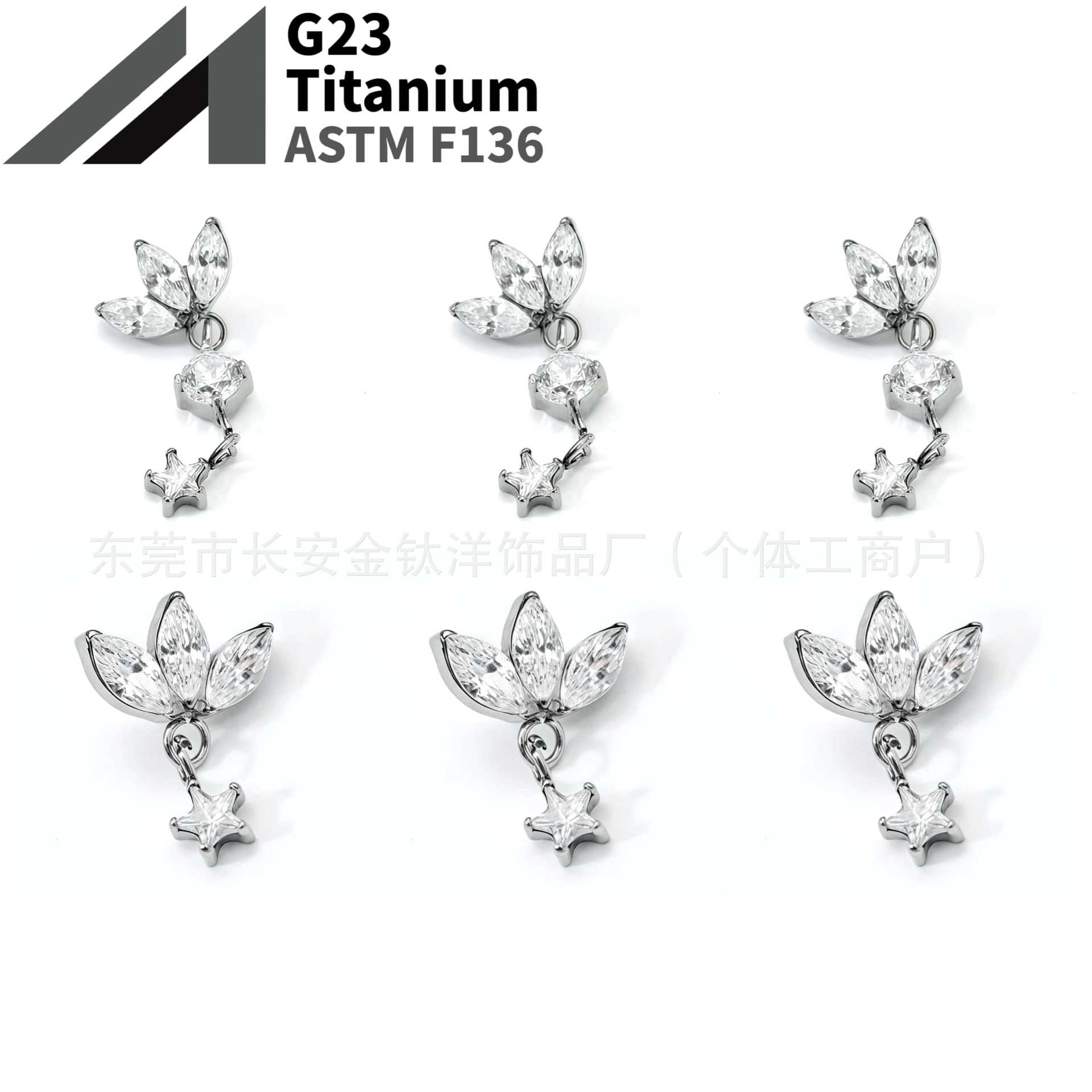 16G labret stud size and finish detail
