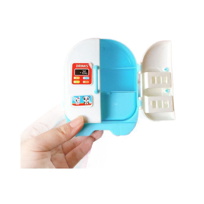Mini refrigerador de simulación juguetes divertidos juguetes caseros de doble puerta para niños jardín de infantes regalos premios al por mayor