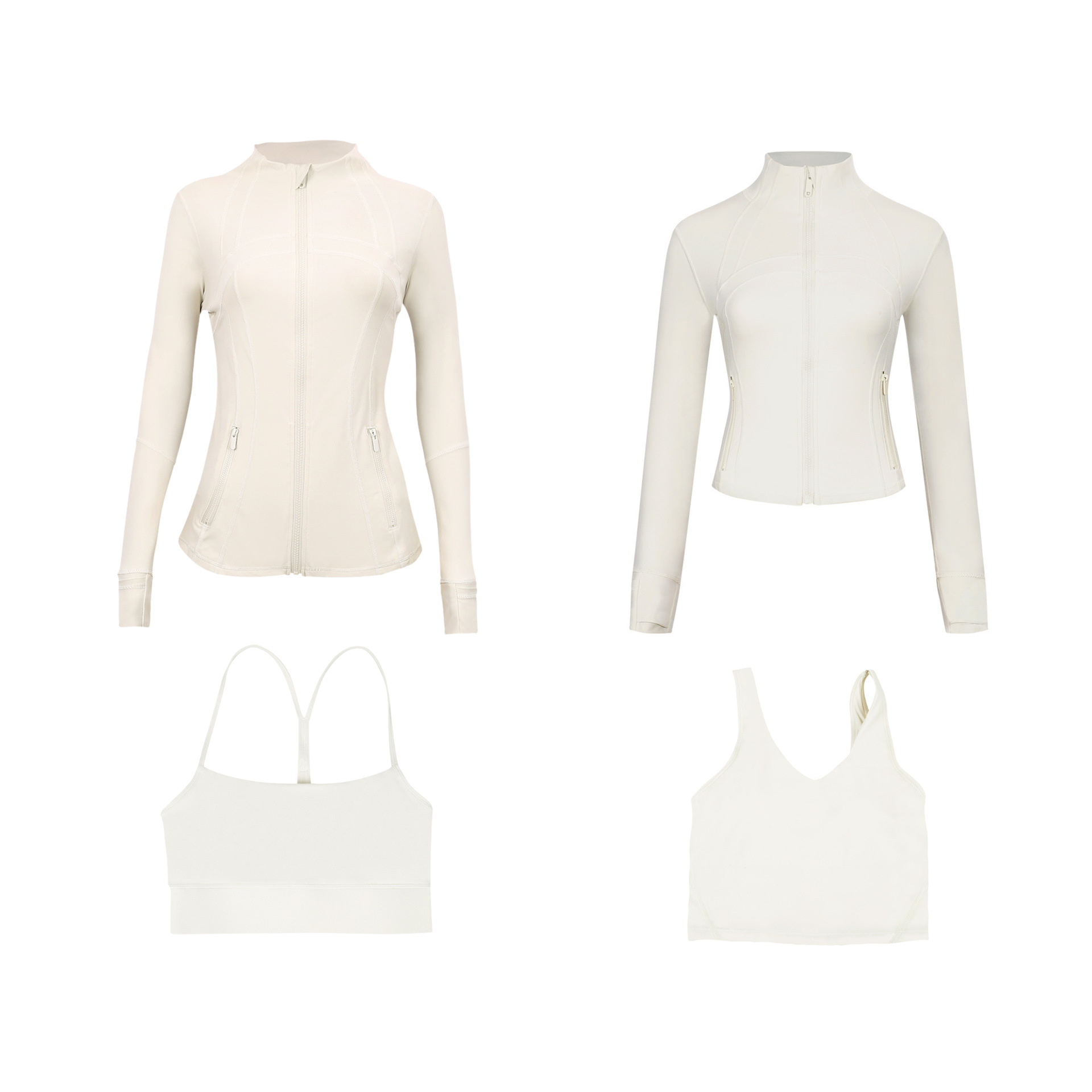 Women's Slim Fit Active Set Jacket And Vest Collection For Sport_voghion.com