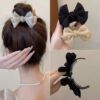 Hair accessory with bow, crab pin, hairgrip, ponytail, hairpins, french style