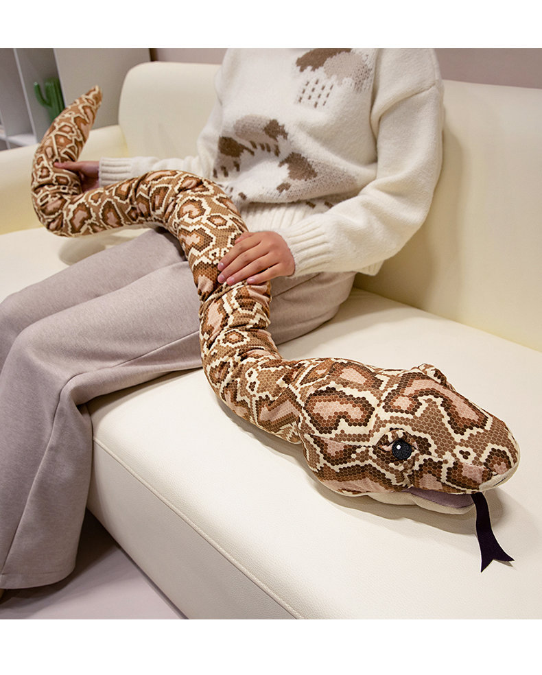 Simulation Python Doll Plush Toy Snake Pillow Cushion Horrifying Scary Rag Doll Funny Tricky Gift Female