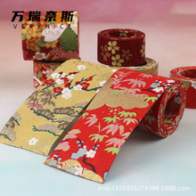 万瑞奈斯diy印花日式复古和风系压布条手工发饰织带蝴蝶结配件
