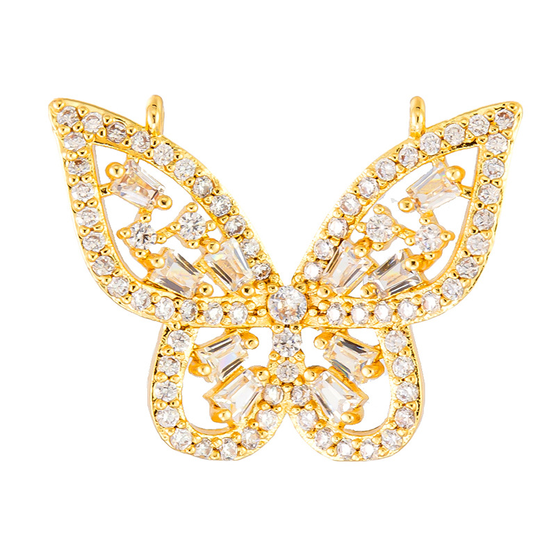 Colgante de cobre micro incrustado Gufasha oro goteo de aceite perlas de transferencia DiDi con perlas de acessorios de perlas huecas fábrica de perlas al por mayor