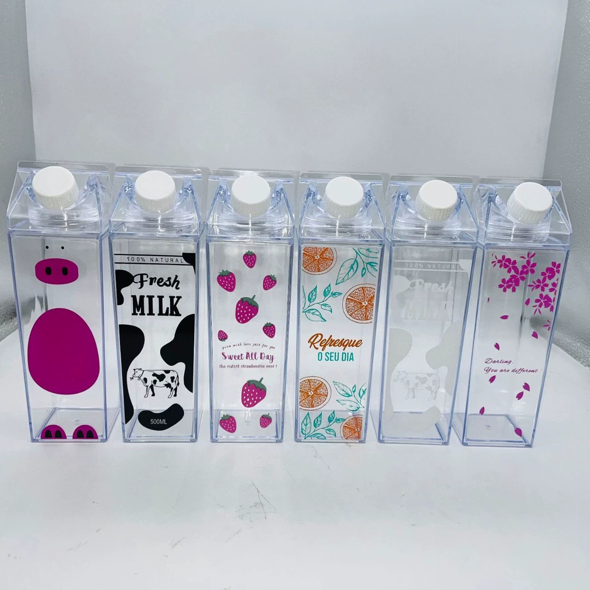 Производители напрямую поставляют горячие пластиковые чашки креативные квадратные молочные чашки стаканы для воды фруктовые напитки бутылки для воды спортивный чайник