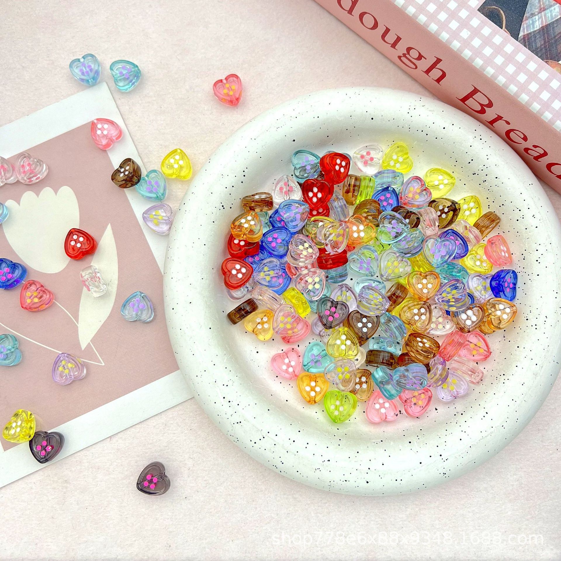 Mixed color/transparent heart button