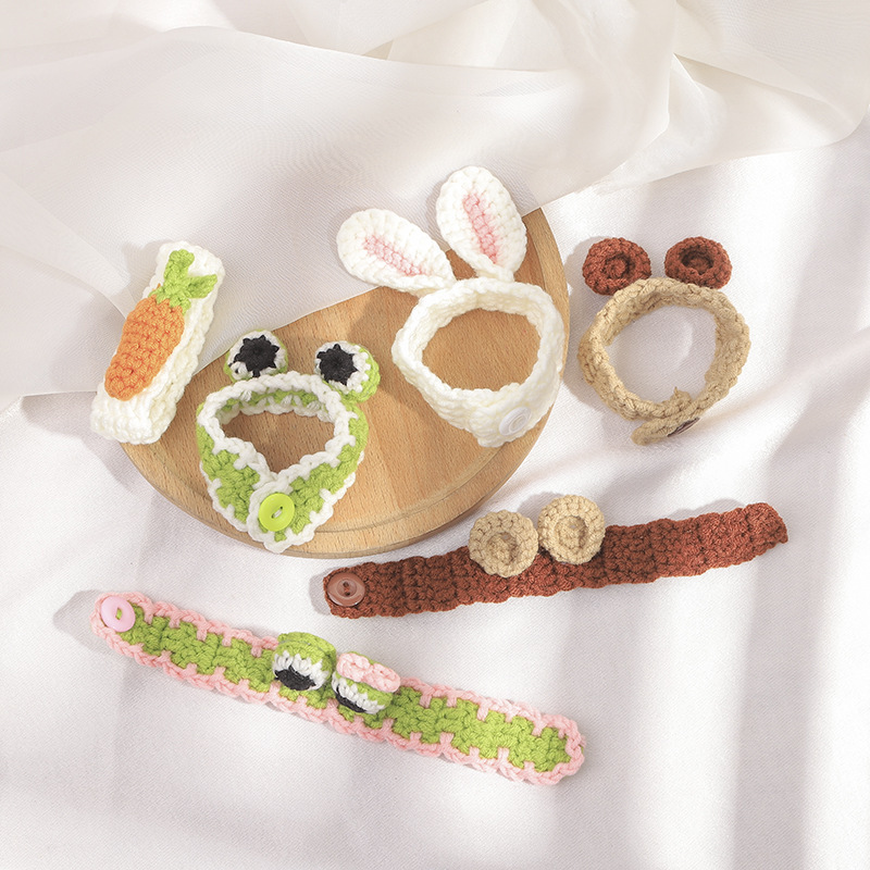 Wool Knitting Needle Rabbit Ear Radish Bracelet Internet Celebrity Student Couple Girlfriend Bracelet for Two or Three