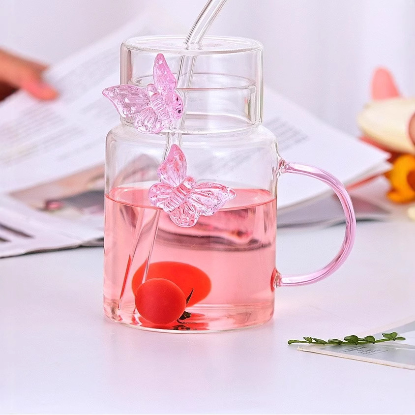 Transparent powder handle