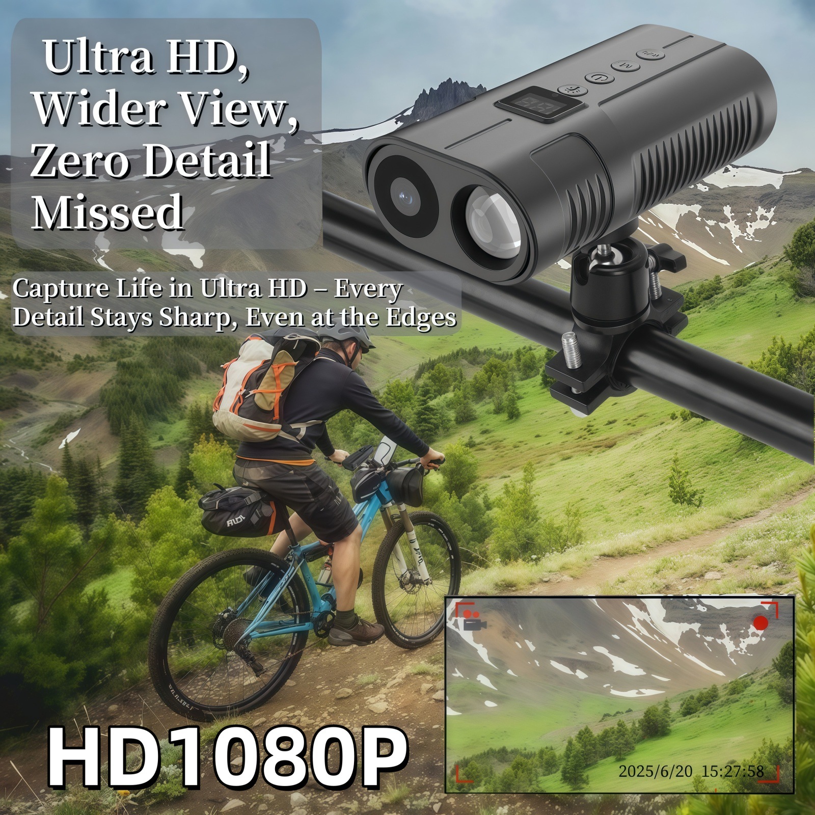 Cross-Border 4 Million Sports Cameras for Cycling, Outdoor Bicycles, Motorcycles, Mountaineering Video Recording Artifacts, High-Definition Recording