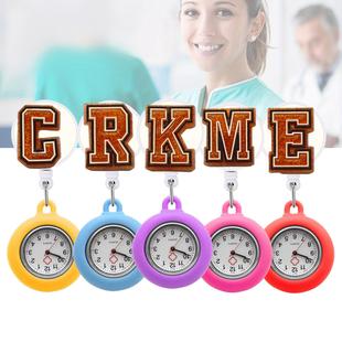 Amazon Golden Letter Series Wall Watch Patch shein Student Exam Pocket Watch Chest Watch Cartoon Cute Silicone