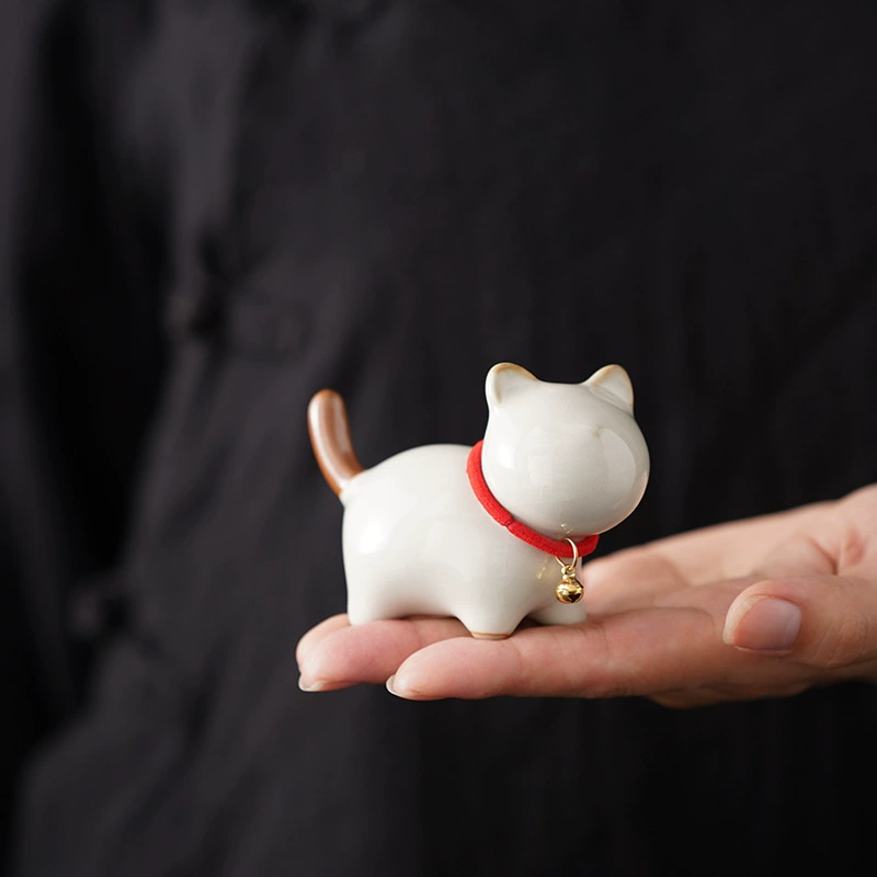 Керамика Ruyao, милые украшения в виде котенка, креативные поросенки, чайные домашние животные, аксессуары для домашнего рабочего стола, аксессуары для чайного набора для игр