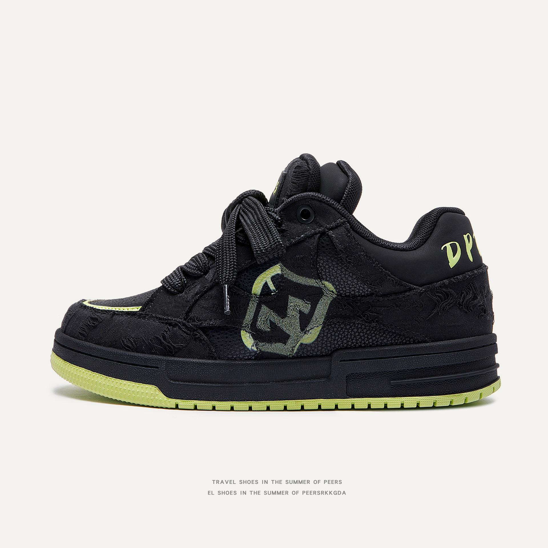 Sneaker black knight con suola platform per uomo e donna_voghion.com