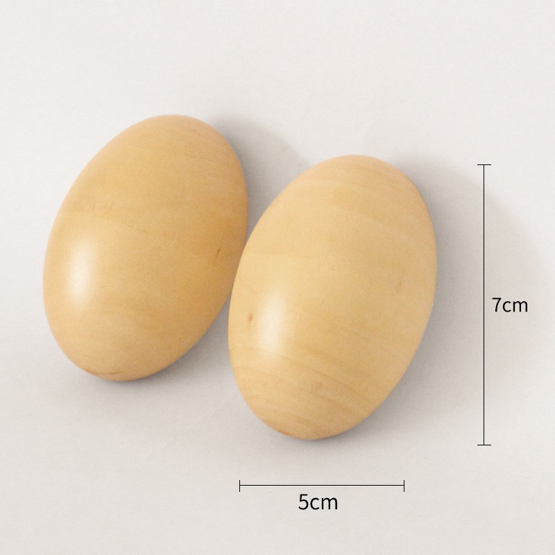 Tamaño pequeño arena huevo de madera de la escuela primaria Orff instrumento de percusión material didáctico kindergarten educación temprana tamaño pequeño registro de los niños Bola de arena