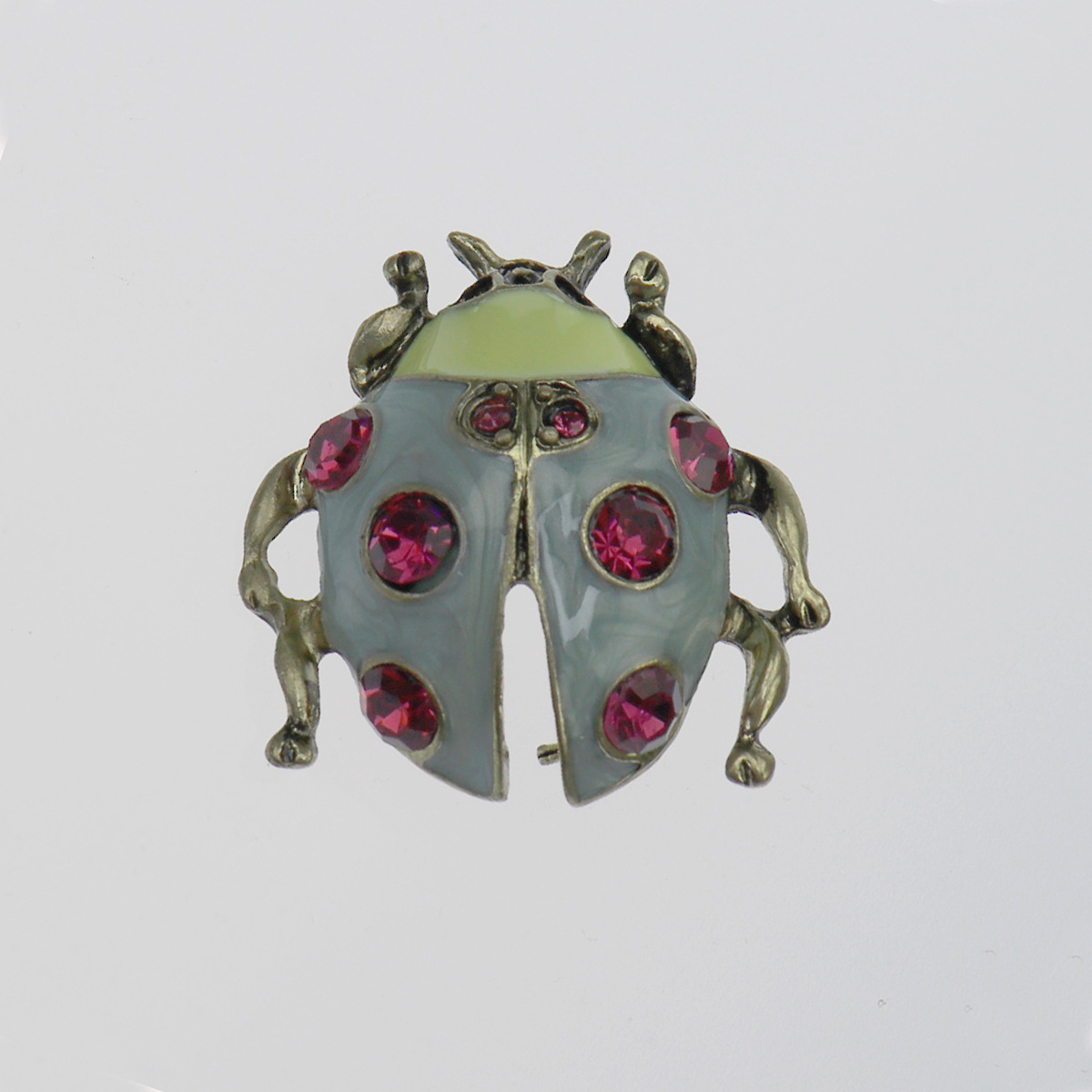 Cross-Border Trendy Retro Enamel Beetle Brooch Corsage