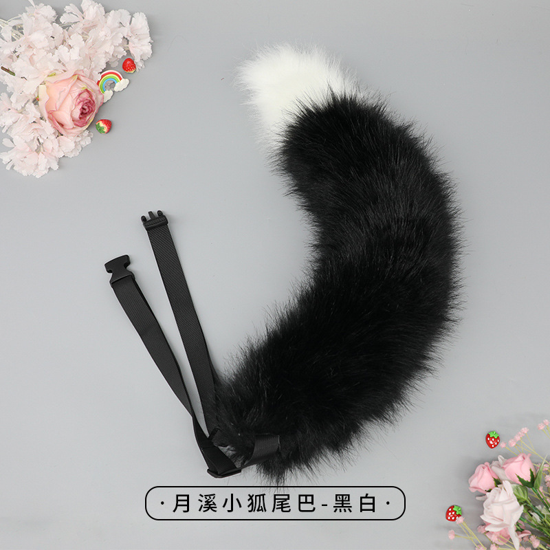 Una pieza hecha a mano japonés Lolita bestia oído tocado Cosplay decorativo pelo vertical blanco zorro oído diadema