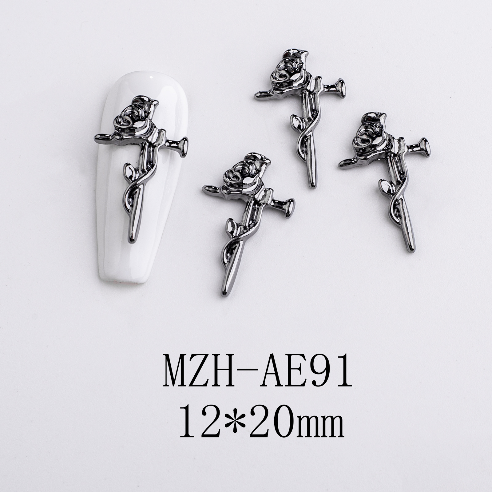 5g Weight Nail Decoration Accessories Nail Supplies 10 PCS/Package Quantity Alloy Material Halloween Festival Cross, Spider, Skull Pattern Retro, Classic Style Style Halloween Retro Classic Style Cross Spider Skull Alloy Nail Decoration Accessories 10 PCS/Package 23