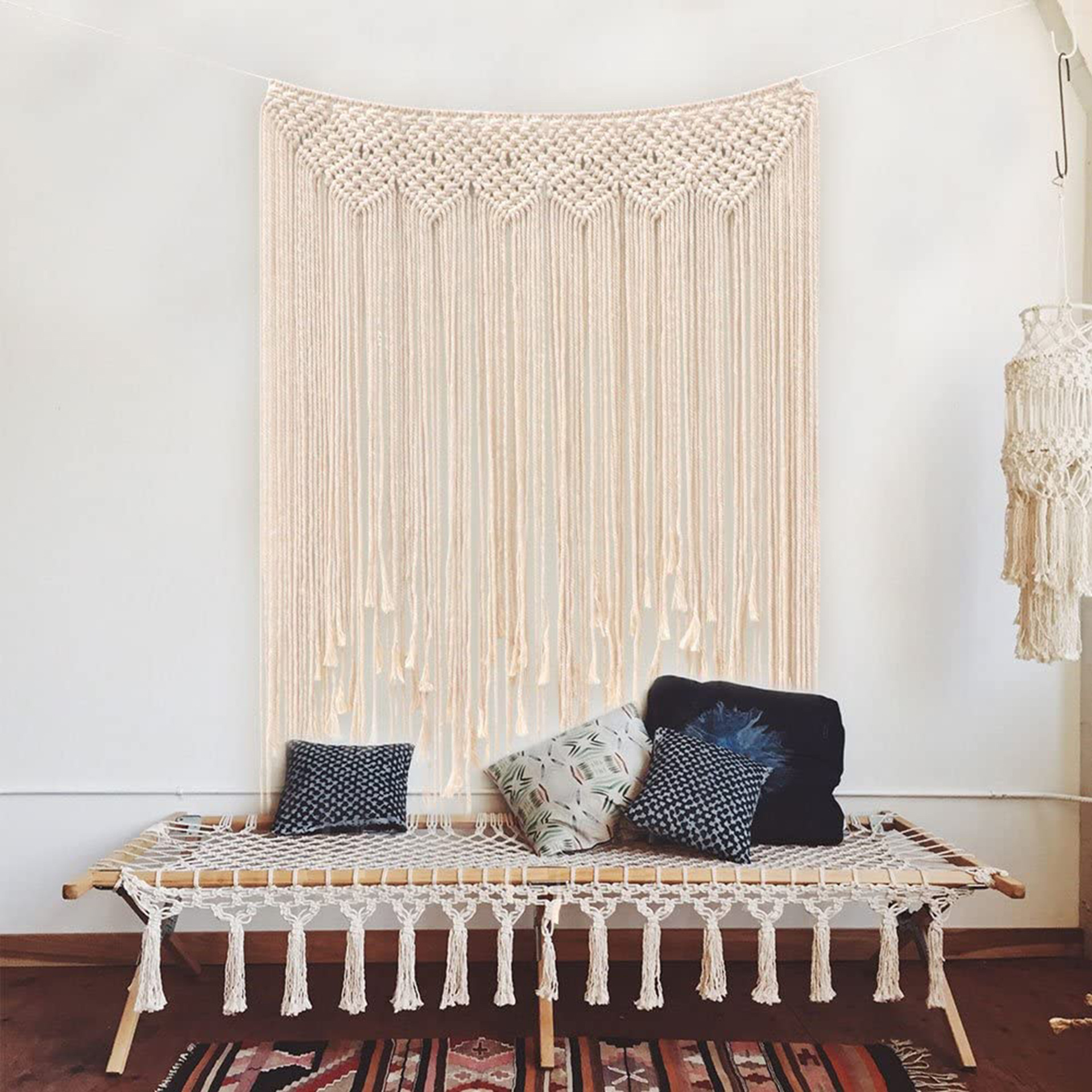Tapestry, woven curtain, DIY, boho style
