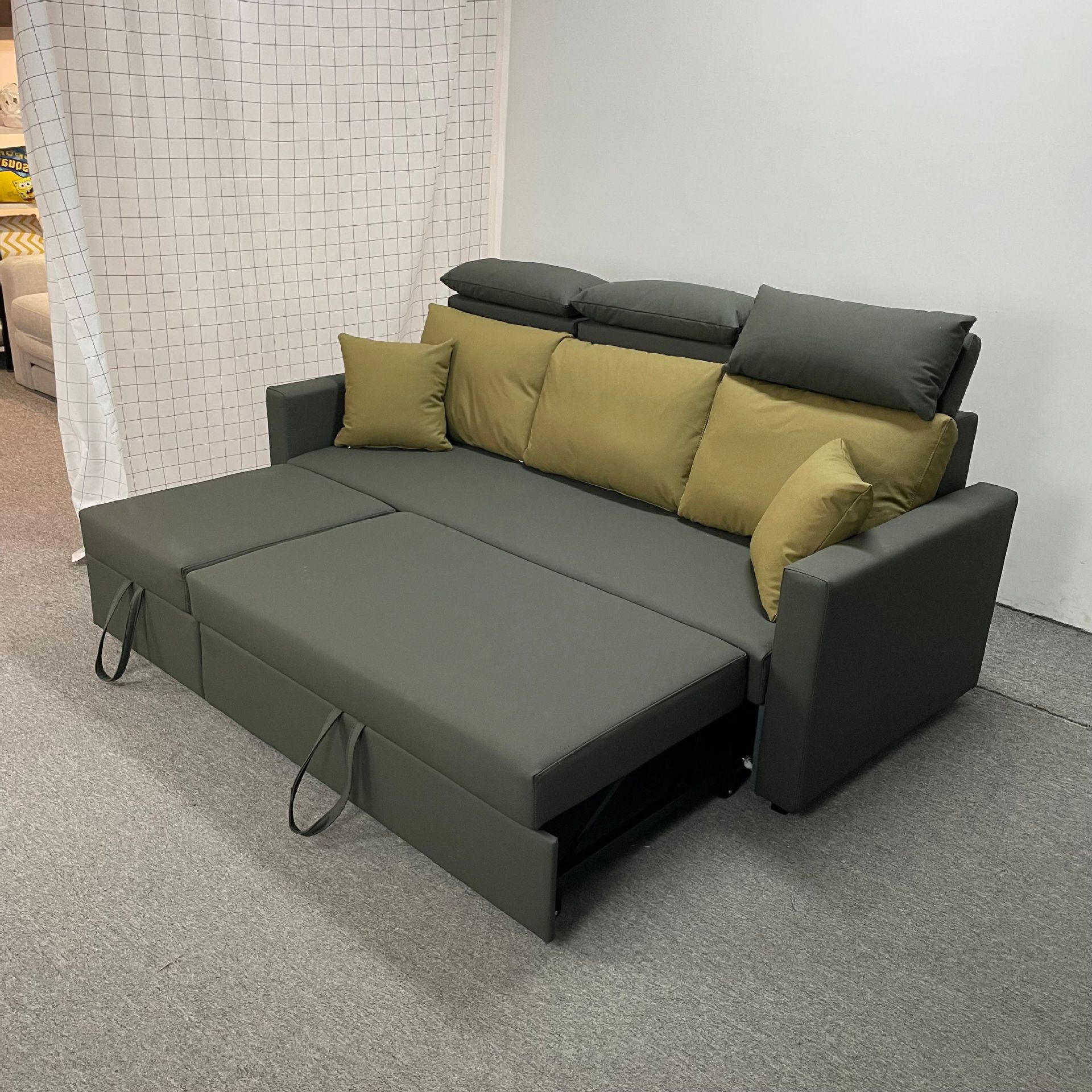 Sofá multifuncional de casa pequeña sala de estar apartamento sin lavado tecnología sofá cama de terciopelo moderno simple peinado de aire
