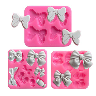 Candy Bow Flip Sugar Chocolate diy Baking Homemade Cake Decoration Accessories Clay Drop Glue Silicone Mold