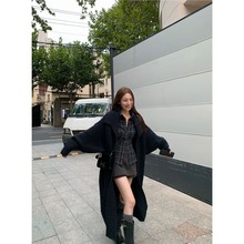 假两件高腰毛呢半身裙西装春季2025新款复古百搭防走光裙裤短裙