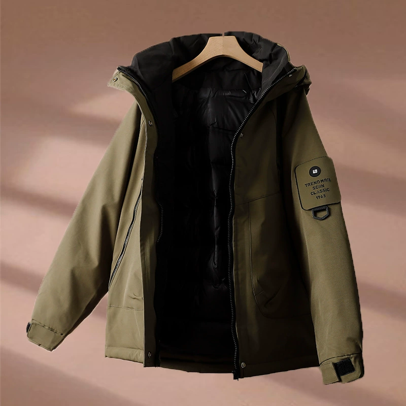 Down jacket, long-sleeve with hood