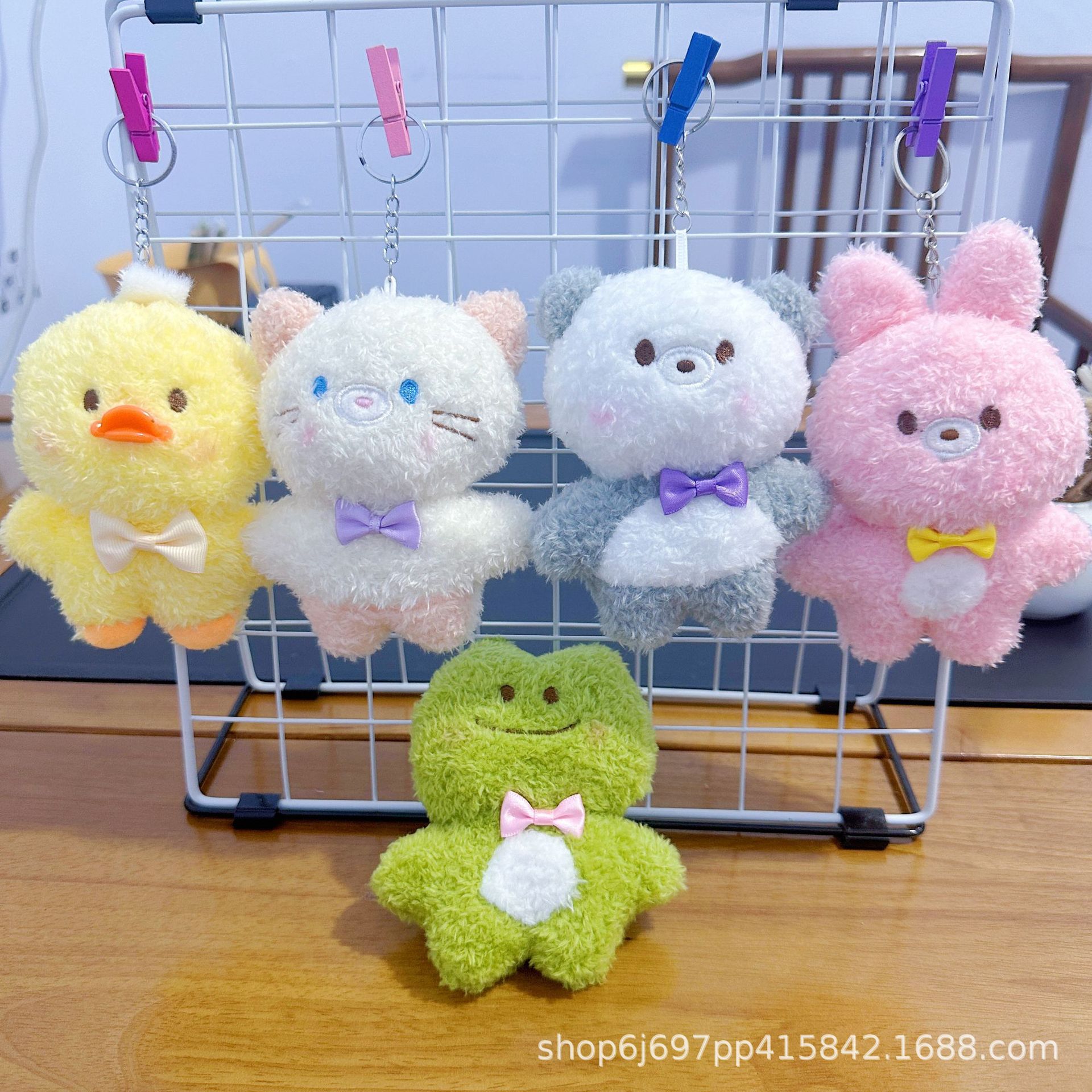 Cuatro pulgadas muñeca de peluche pequeño colgante muñeca llavero muñeca mochila colgante juguete de peluche regalo