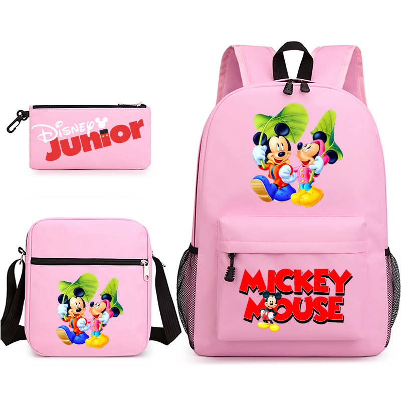 3-pieza portátil traje para niñas estudiantes universitarios niños mochila de lona Mickey/ratón 2022