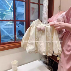 女の子コート2025春新作子供フード付きベビー春秋リボン韓国風おしゃれウインドブレーカー