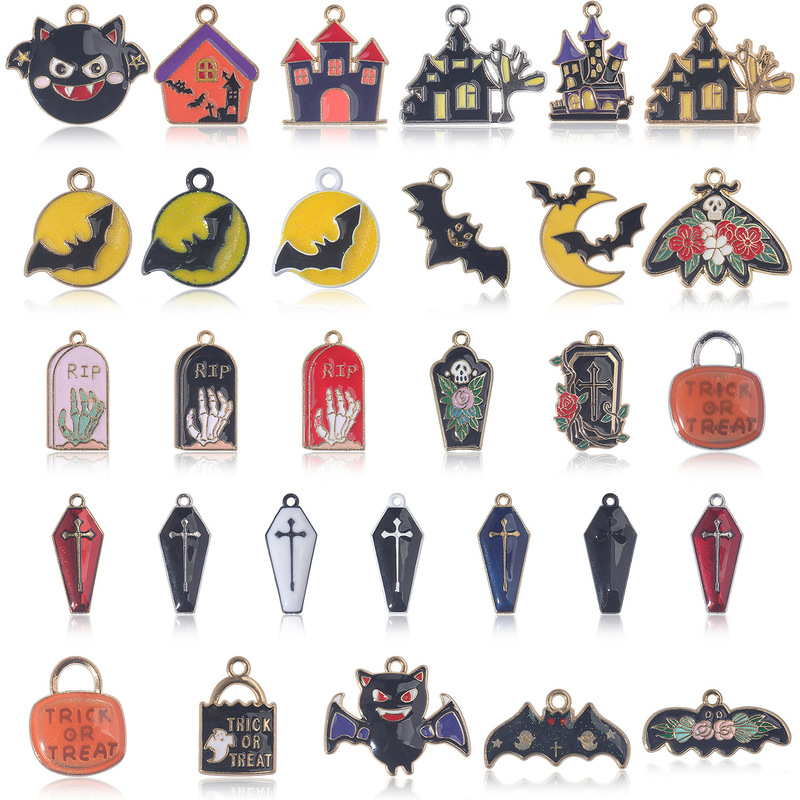 Amazon DIY Halloween Bat Trick or Treat Alloy Oil Drop Pendant Hanging Accessories Wholesale Amazon DIY Halloween Bat Trick or Treat Alloy Oil Drop Pendant Hanging Accessories Wholesale