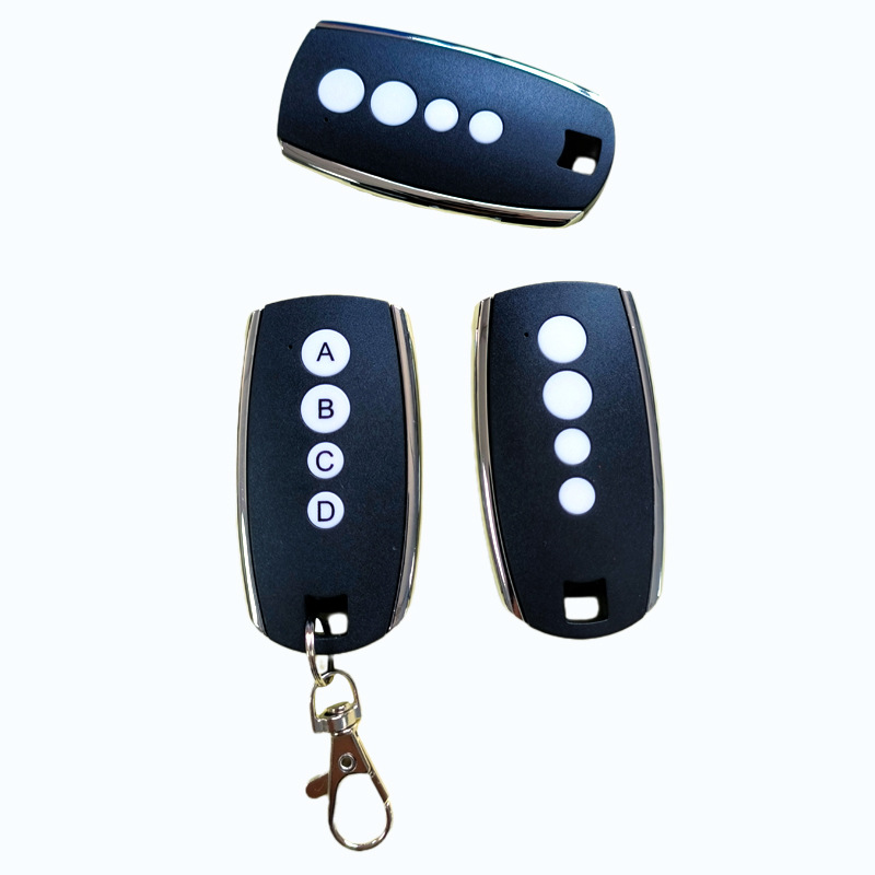 高档金属四键315频率学习码遥控器防盗报警器门禁开关433MHZ遥控