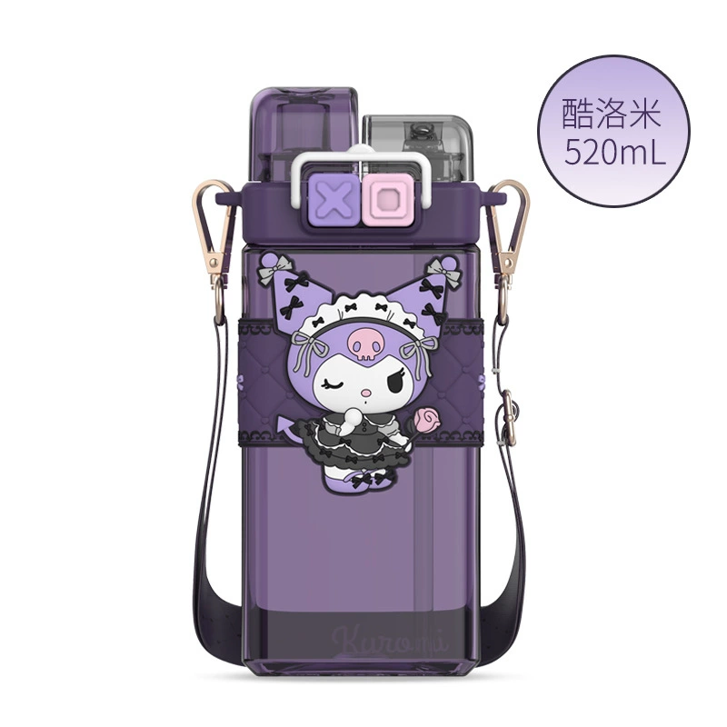 艾可思 Square children's high quality plastic straw with glass for elementary school students, fall protection