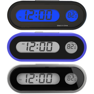 Small electronic clock with backlight and temperature car Mini electronic watch car digital clock luminous car supplies