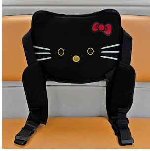 Cat Electric Tricycle Rear Seat Electric car cushion - classic-black-harness-cat