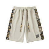 Мужские летние шорты, спортивные штаны для отдыха, с вышивкой, оверсайз, большой размер