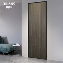 27mm/48MM极简铝木生态门铝蜂窝芯卧室门室内门套装门现免漆门厂