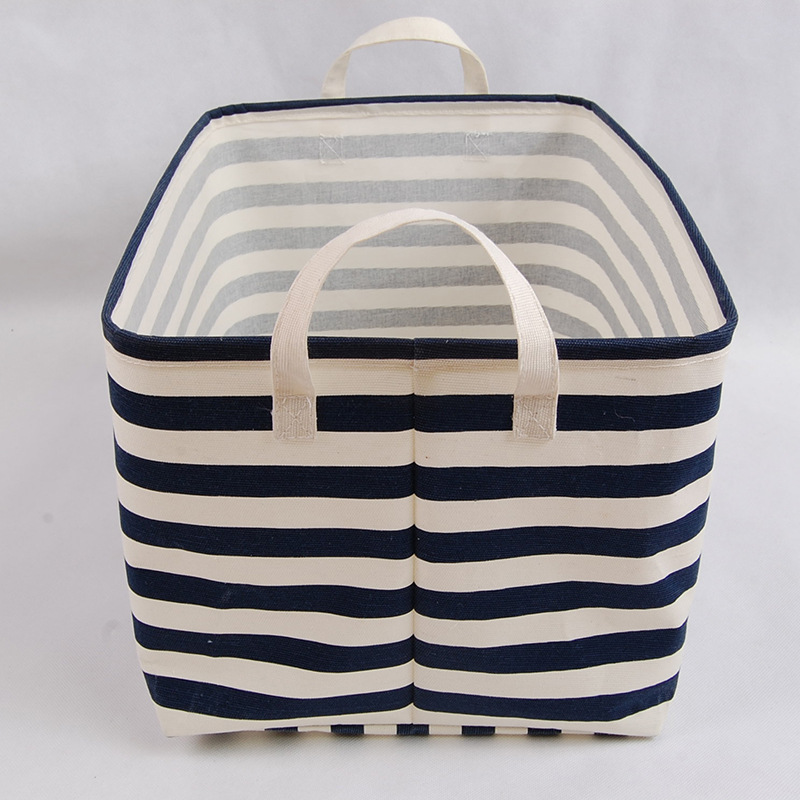 现代简约帆布收纳筐 衣服整理收纳箱脏衣玩具储物箱杂物收纳筐