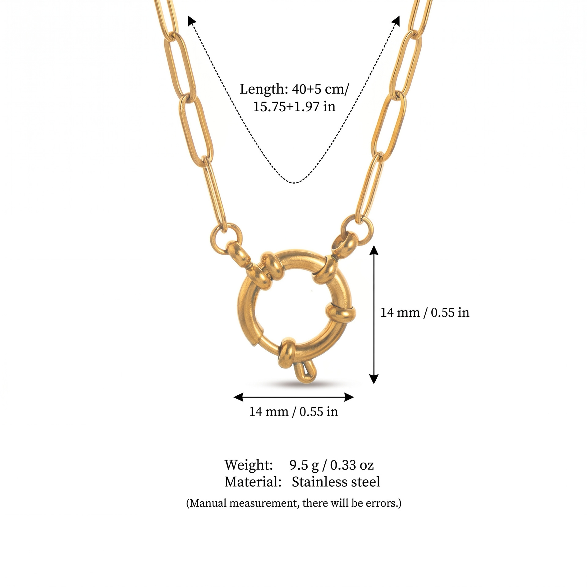 Bracelet à boucle d'eau avec trombones 40 5cm