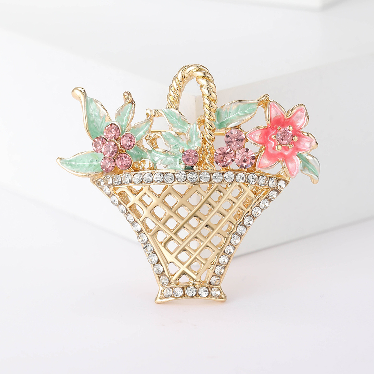 Zircon Inlay Material Casual Elegant Pin Flower Alloy Zircon Women's Brooches