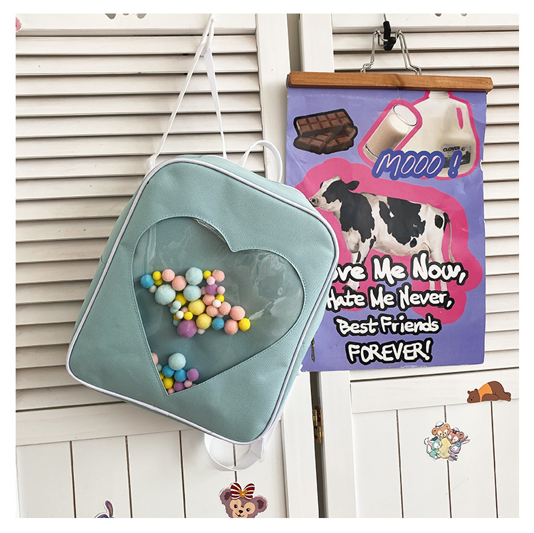 Waterproof 17 Inch Heart Shape School School Backpack display picture 25