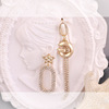 European style atmosphere star Oval letter AB Earrings temperament Elegant Diamond tassels Earrings A small minority Jewelry