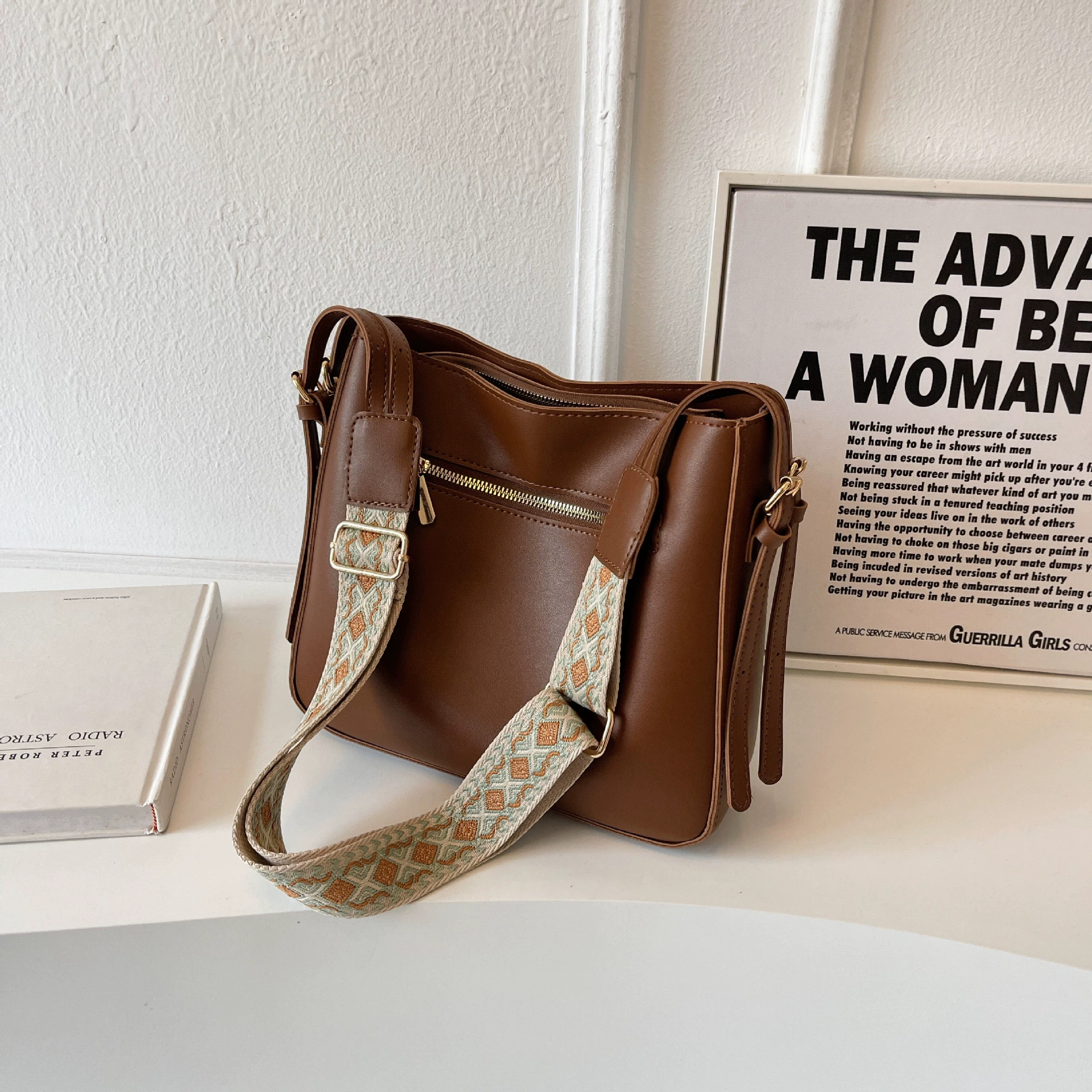 Small Shoulder Bag with Trendy Straps, Compact One-Shoulder Design in Multiple Colors