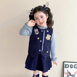 疯狂动动城儿童服装朱迪兔子警官cos衣服女童马甲毛裙子小女孩