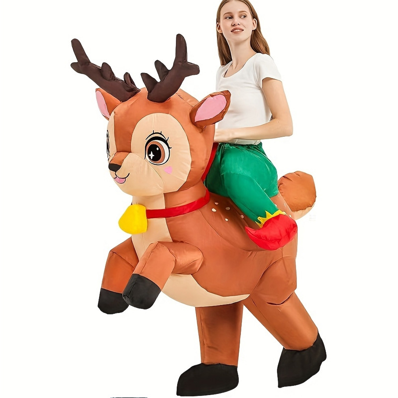 Venta caliente Traje inflable transfronterizo Dinosaurio de Halloween Alien Tyrannosaurus Rex Dress Up Ropa de actuación divertida Decoración de fiesta