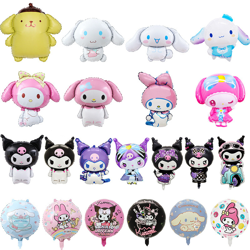 新款卡通铝膜库洛米气球美乐蒂玉桂狗三丽鸥铝膜气球生日布置气球