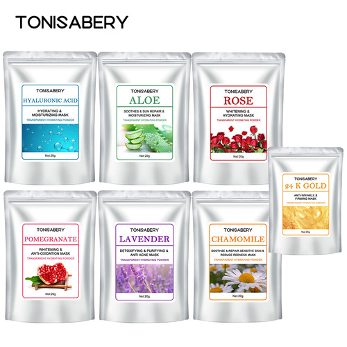 Cross-border exclusive supply of 13 types of 20g soft mask powder, hydrating, moisturizing, anti-acne and exfoliating mask