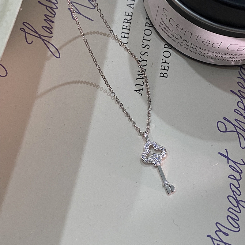 cable chain Chain Type 1 Piece Quantity 1 Piece 925 Sterling Silver Key 925 Sterling Silver Cable Chain Pendant Necklace
