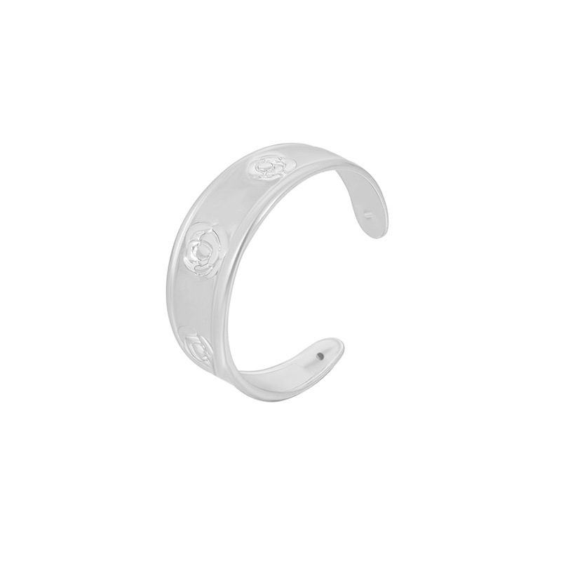 Xuping simple anillo abierto de moda transfronteriza europea y americana estilo retro rosa temperamento pequeño anillo de cola fábrica al por mayor