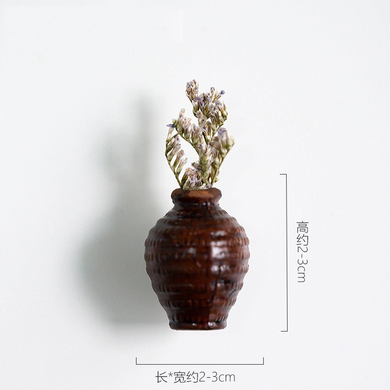 Ins mini-magnetic pequeño frasco de flores pegatinas de refrigerador DIY decoración artística botella de vidrio delicada gato debe recoger botella