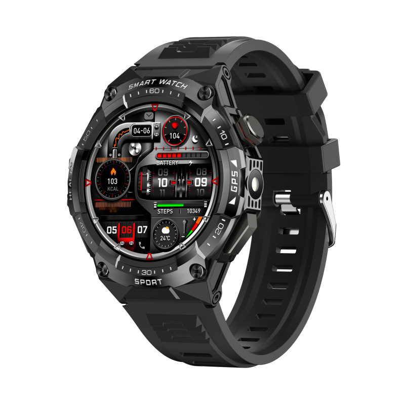 Tytcxc54 2026 New Outdoor Three-Proof Smart Watch with Heart Rate and Blood Oxygen Measurement, Ip68 Waterproof Watch with Bluetooth