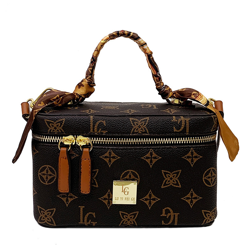 Borsa transfrontaliera, trama alla moda, popolare borsa a tracolla da donna, borsa con stampa retrò, versatile borsa cosmetica in stile coreano per donna_voghion.com